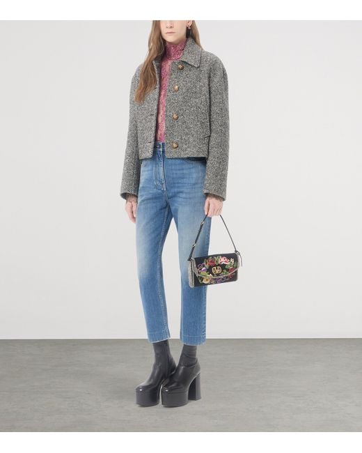 Valentino Gray Virgin Wool-Blend Coat