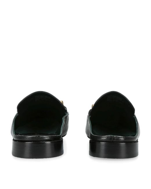 Tory Burch Black Leather Jessa Loafer Mules
