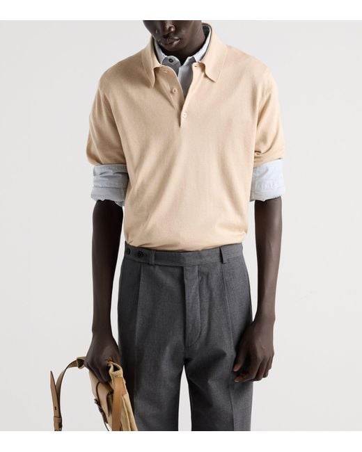 Prada Blue Cotton Logo Shirt for men