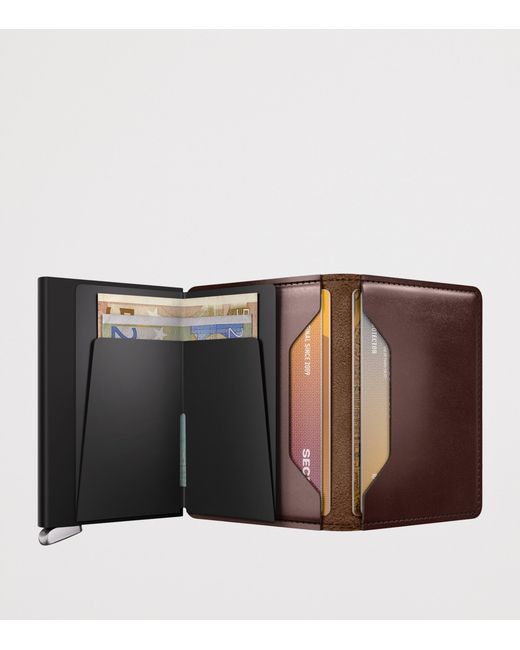 Secrid Brown Leather Slimwallet for men