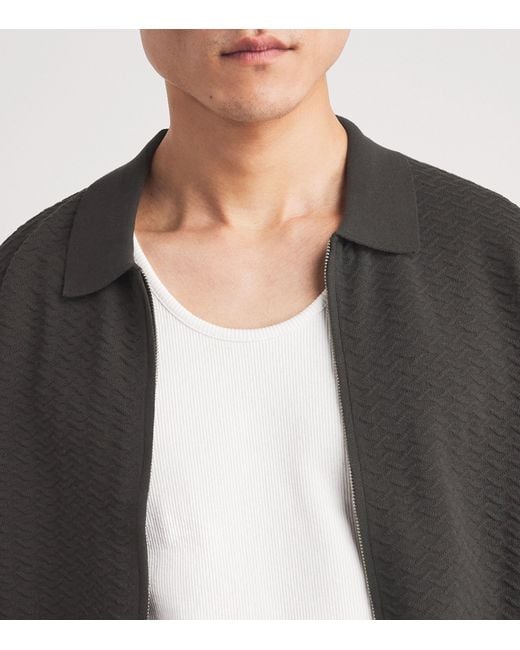 NN07 Black Organic Cotton Gustav Zip-Up Cardigan for men