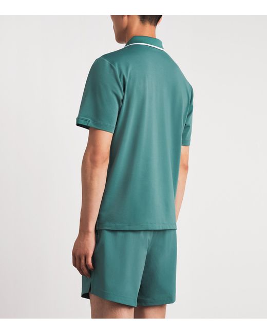 vuori Green Embroidered Gamepoint 2.0 Polo Shirt for men