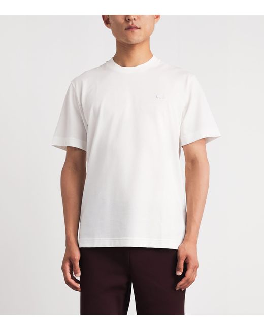 Lacoste White Pima Cotton Piqué T-Shirt for men