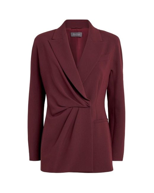Max Mara Purple Draped Blazer