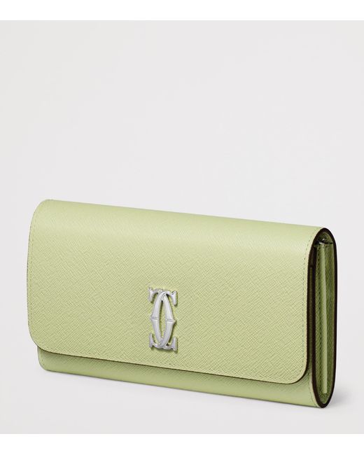 Cartier Green Leather C De Chain Wallet