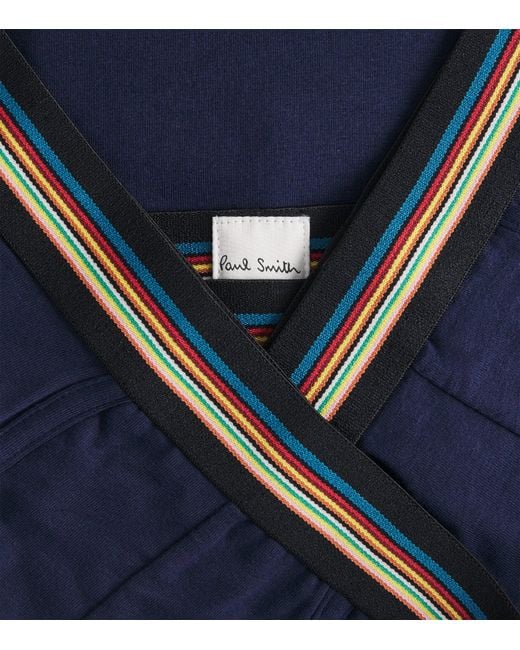 Paul Smith Blue Stretch-Organic Cotton Trunks for men