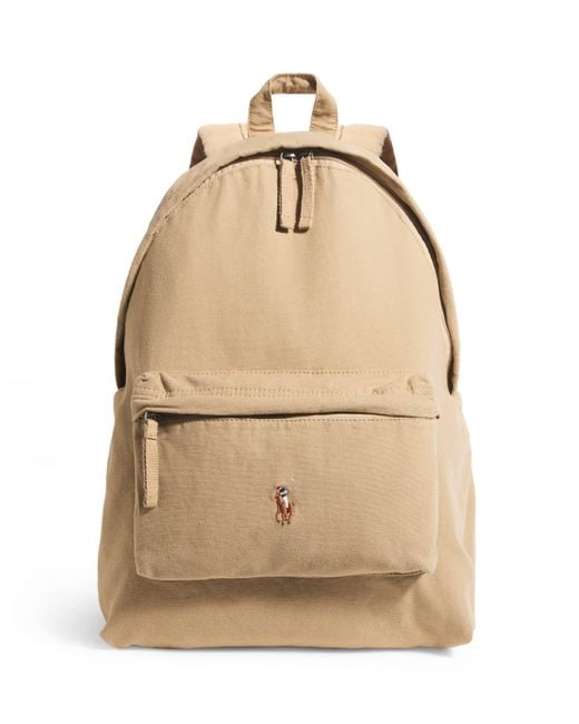 Polo Ralph Lauren Natural Canvas Polo Pony Backpack for men