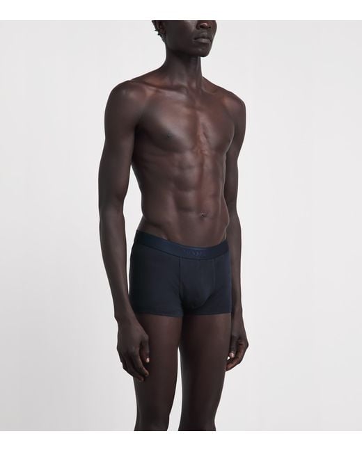 Sunspel Blue Stretch-Cotton Trunks for men