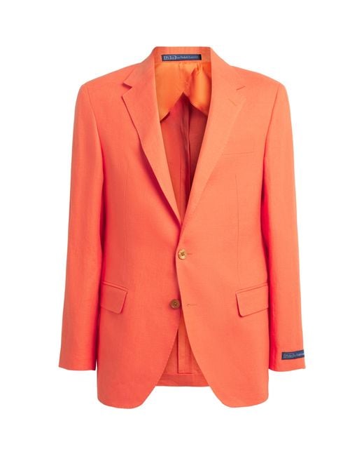 Polo Ralph Lauren Pink Linen Single-Breasted Blazer for men