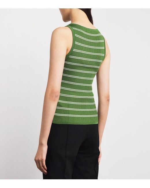 Sandro Green Stretch-Jersey Tank Top