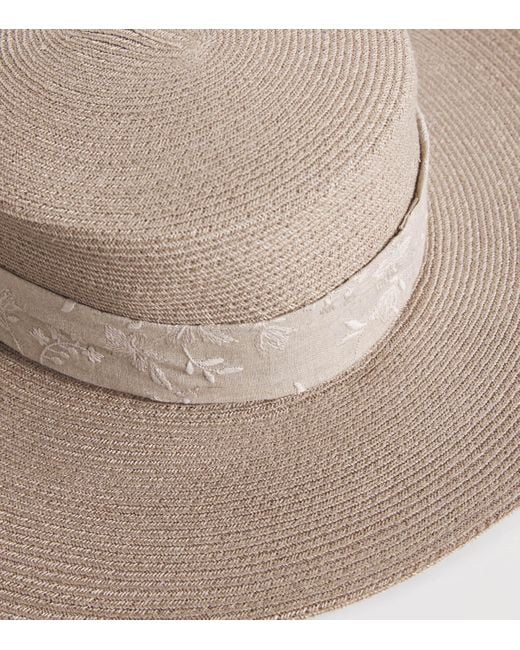 Eleventy White Linen Hat