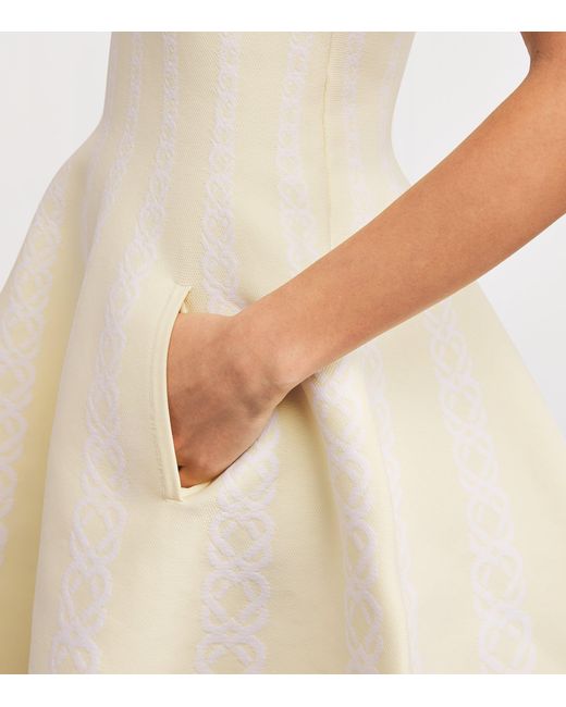 Maje Natural Jacquard Skater Mini Dress