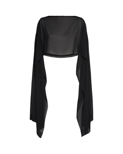 Talbot Runhof Black Organza Shawl