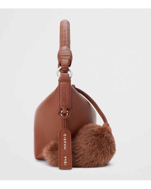 Loewe Brown Leather Cala 180 Top-Handle Bag