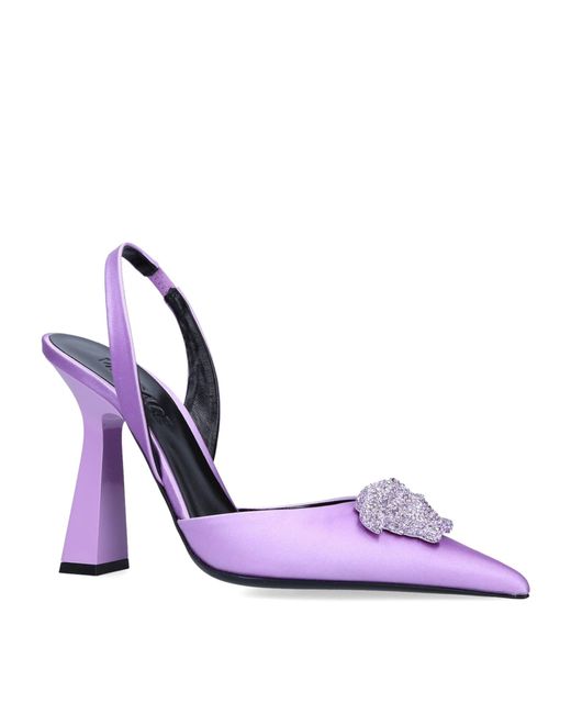 versace medusa satin platform pumps