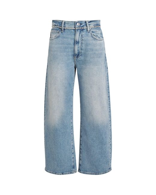 PAIGE Blue Arellia High-Rise Barrel-Leg Jeans