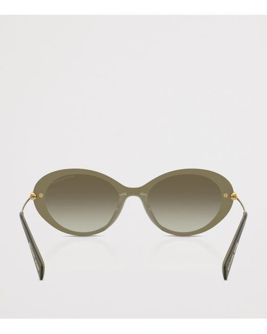 Michael Kors Gray Rockaway Oval Sunglasses