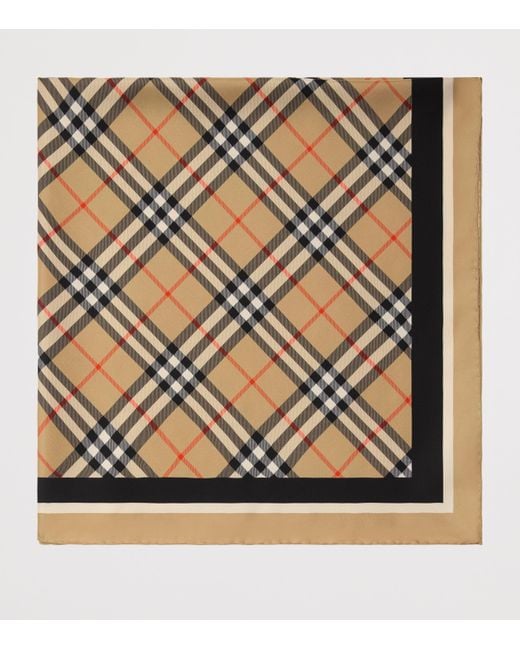 Burberry Metallic Silk Check Scarf