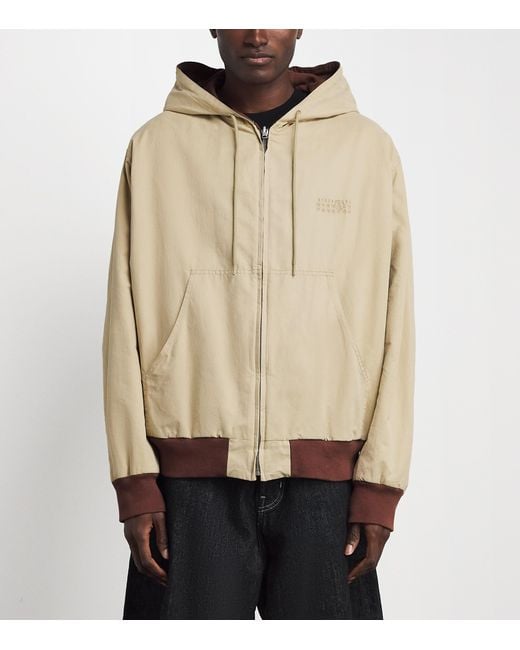 MM6 by Maison Margiela Natural Reversible Hoodie Bomber Jacket for men