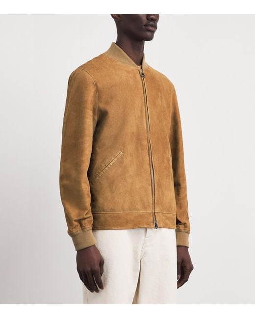 Valstar Brown Suede Evans Bomber Jacket for men