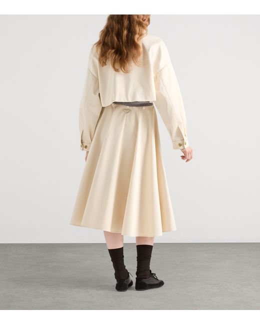 Prada Natural Chino Midi Skirt
