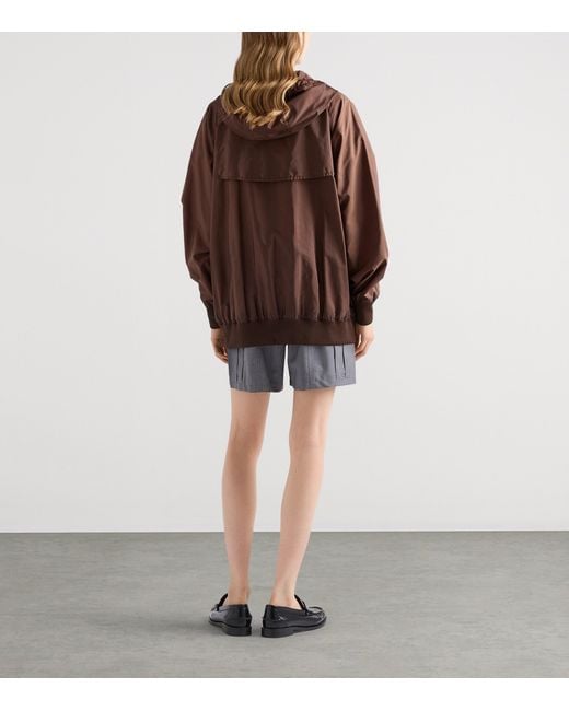 Prada Brown Re-Nylon Belted Raincoat