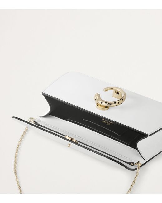 Cartier White Mini Calfskin Panthère De Shoulder Bag