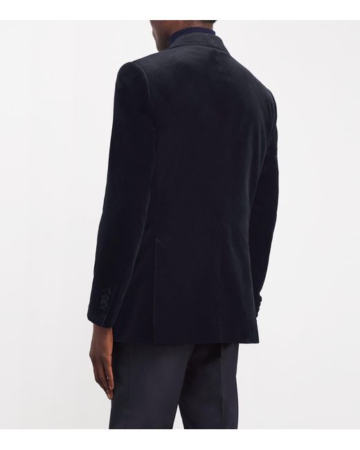 Brioni Blue Velvet Single-Breasted Blazer for men