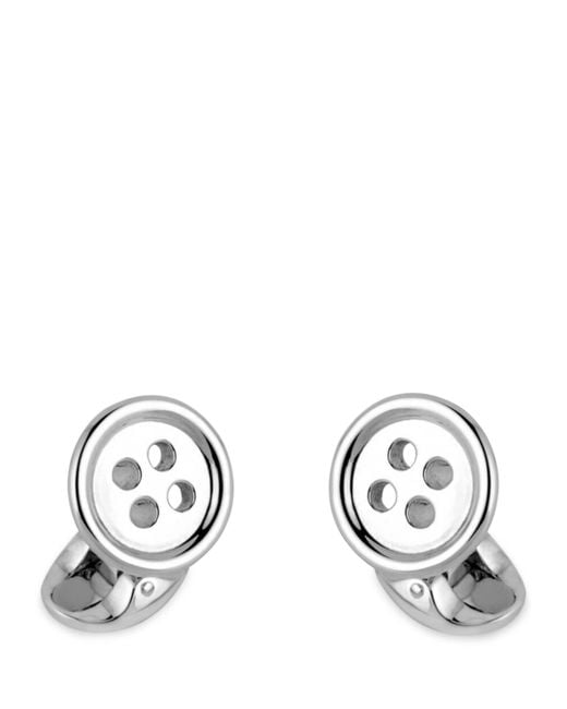 Deakin & Francis Metallic Sterling Button Cufflinks for men