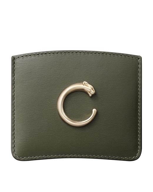 Cartier Green Panthère C De Card Holder