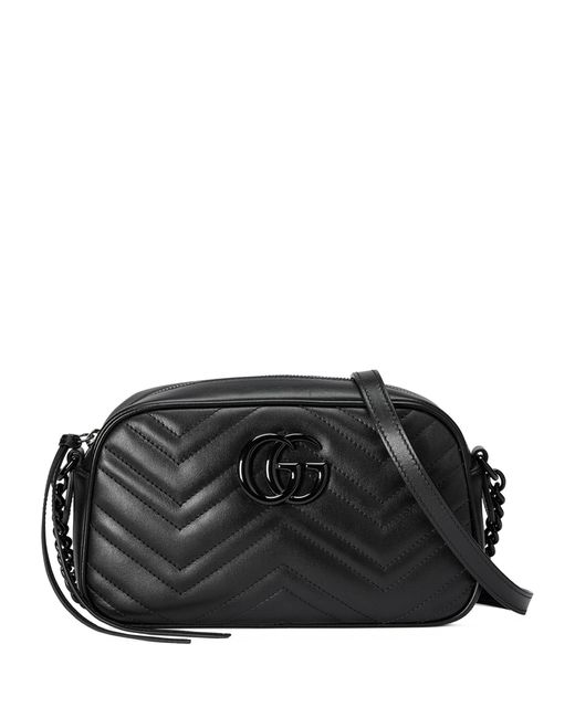 Gucci Black Small Marmont Matelassé Shoulder Bag