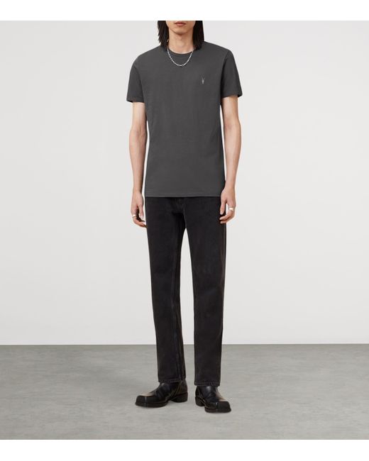 AllSaints Gray Organic Cotton Tonic T-Shirt for men