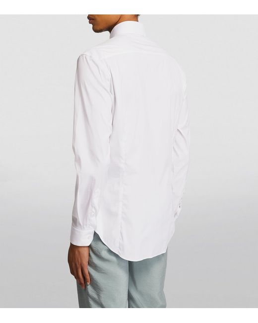 Giorgio Armani White Cotton-Blend Shirt for men