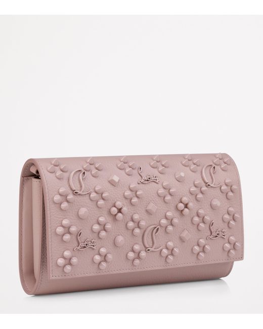 Christian Louboutin Pink Paloma Calfskin Chain Wallet