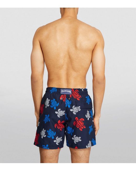 Vilebrequin Blue Turtle Print Moorea Swim Shorts for men