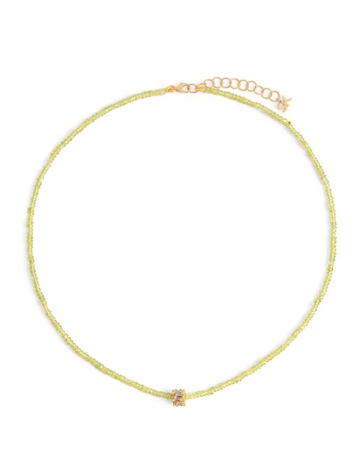 Suzanne Kalan Metallic Diamond And Chrysoberyl Infinite Beaded Necklace