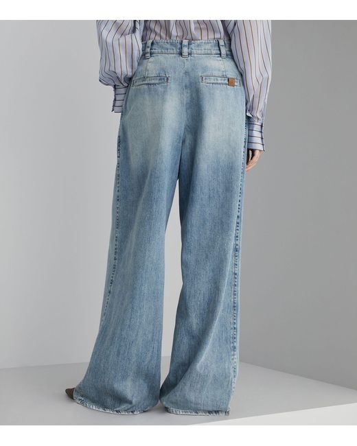 Brunello Cucinelli Blue High-waist Boyfriend Jeans