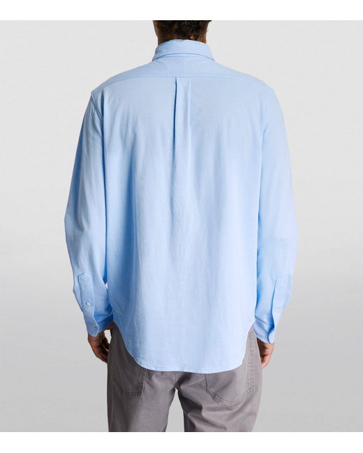 Polo Ralph Lauren Blue Mesh-cotton Oxford Shirt for men