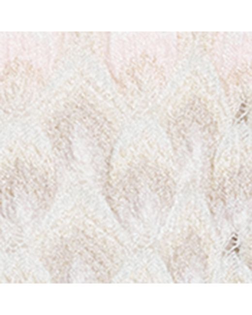 Missoni White Lamé Lace Motif Shirt