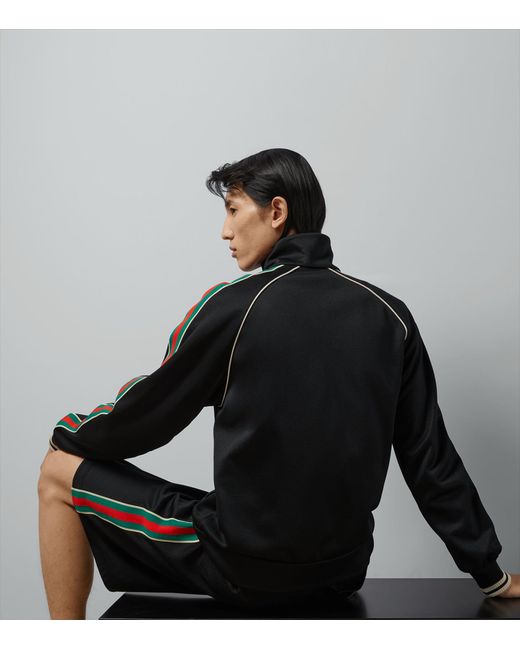 Gucci Black Web Stripe Track Jacket for men
