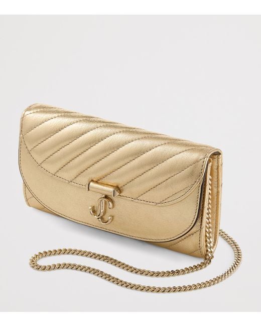Jimmy Choo Natural Leather Curve Chain Wallet