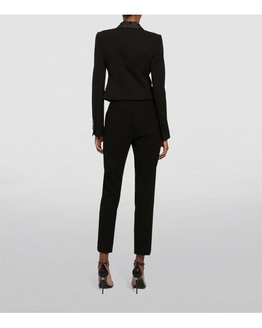 Dolce & Gabbana Black Wool High-waisted Trousers