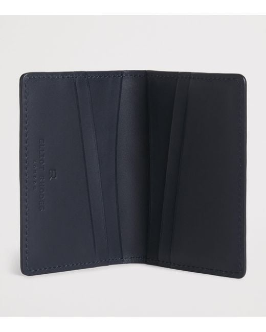 Elliot Rhodes Blue Crocodile Leather Card Holder for men