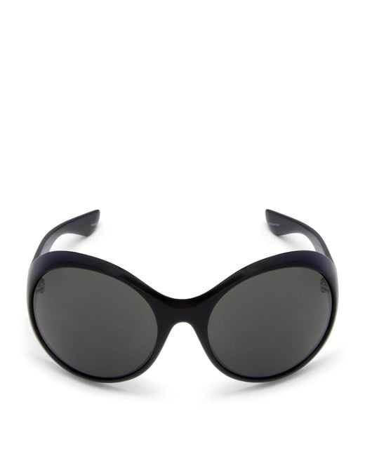 McQueen Black Round Kate Sunglasses