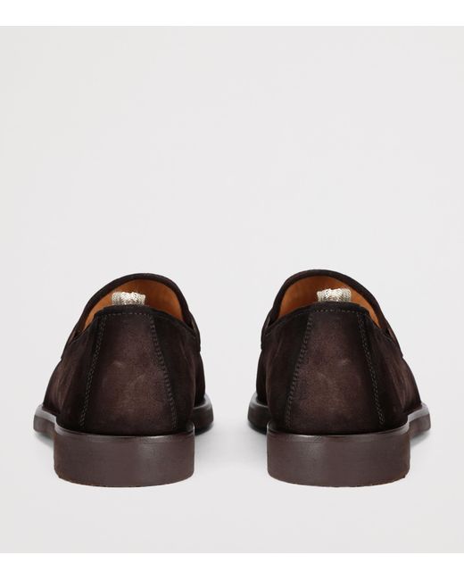 Officine Creative Brown Suede Opera Flex Loafers for men