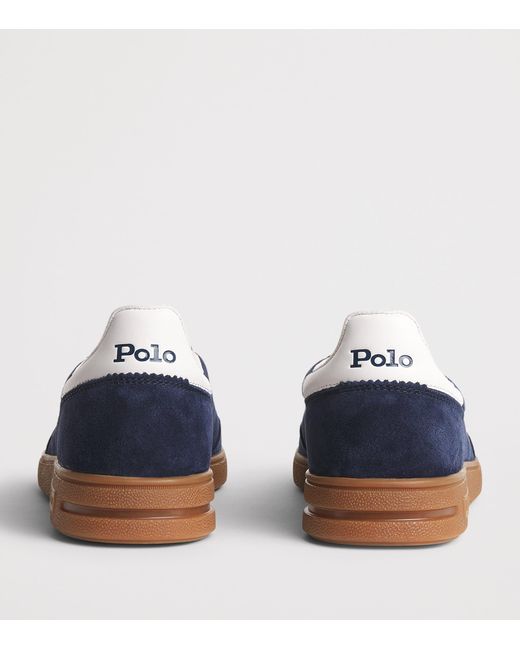 Polo Ralph Lauren Blue Suede Bedford Sneakers for men