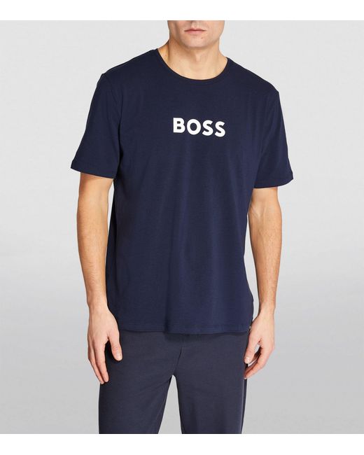 Boss Blue Short-sleeve T-shirt for men