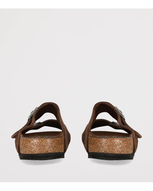 Birkenstock Brown Suede Arizona Sandals for men