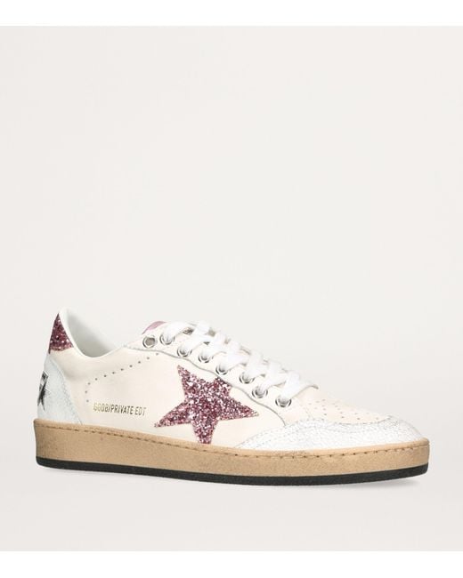 Golden Goose Deluxe Brand Pink Leather Ball Star Sneakers