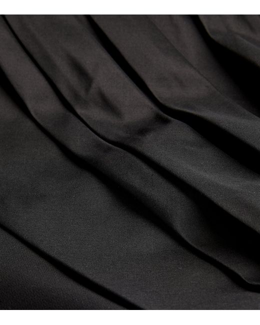 Carolina Herrera Black Ruched Strapless Gown